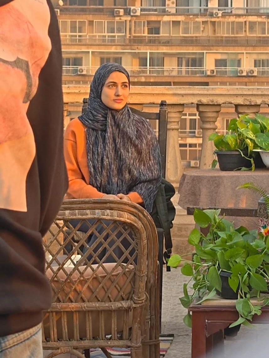 تسنيم مطر من كواليس تصوير أب ولكن