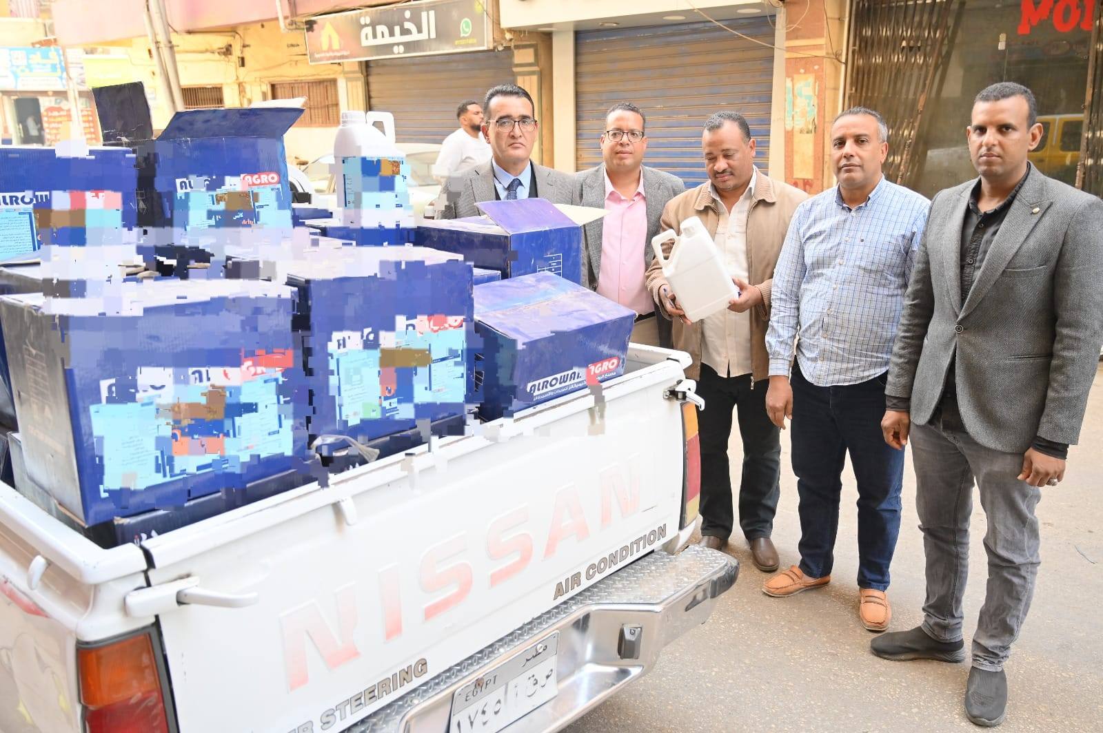 ضبط كميات من المخصبات الزراعية والمبيدات الحشرية مجهولة المصدر