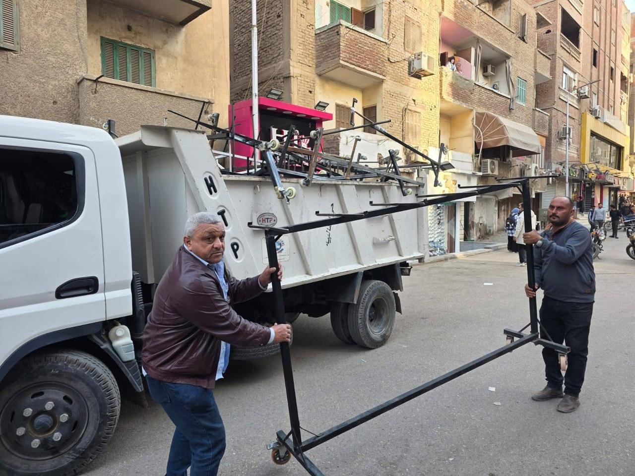 رفع إشغالات شارع ضياء بحى الطالبية 