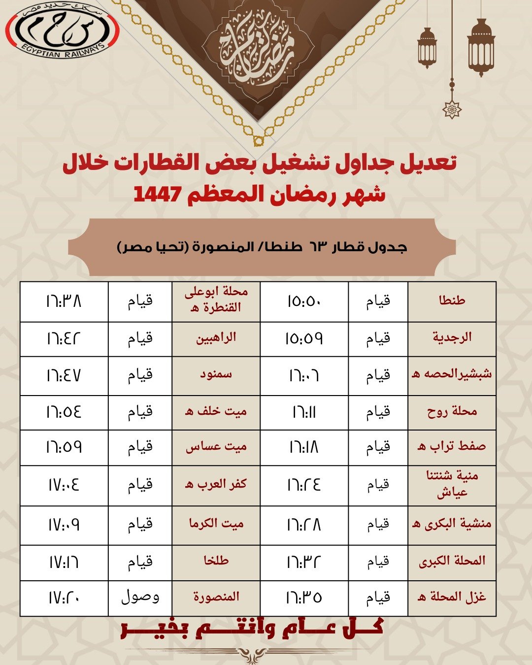 مواعيد رمضان للقطارات (3)