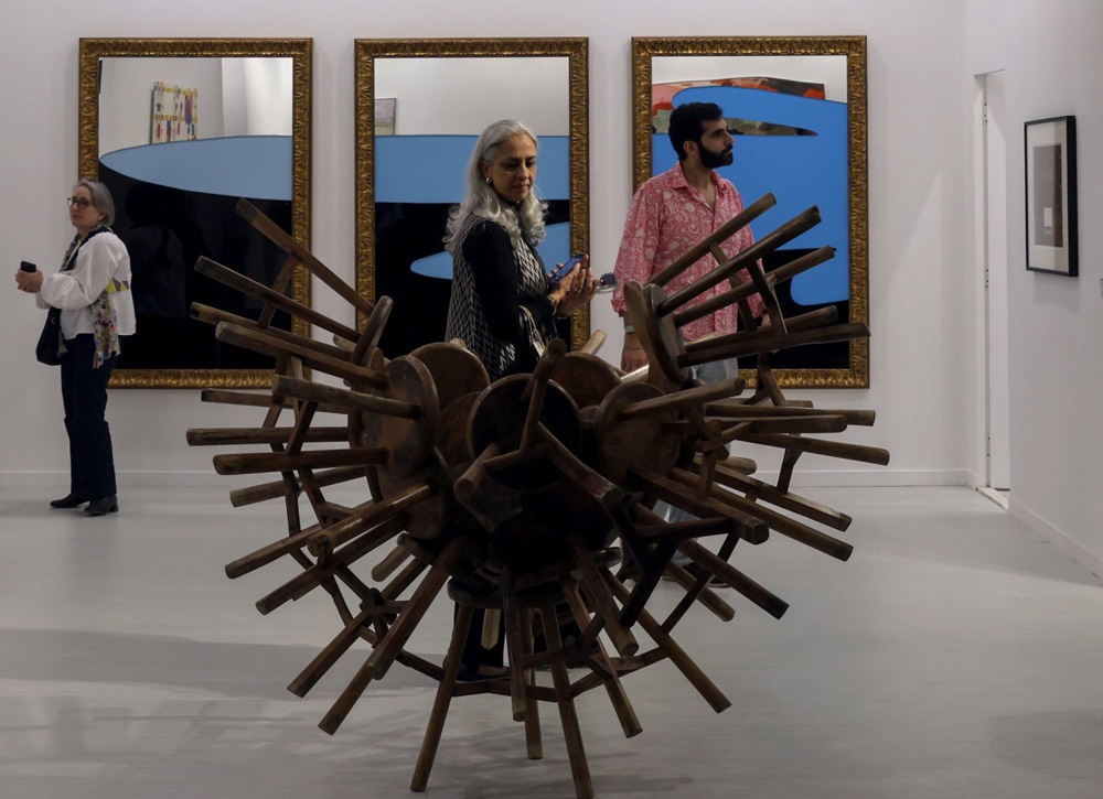 بمشاركة 135 عارضًا عالميا.. فعاليات معرض الهند للفنون (9)