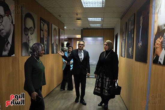 آية عبد الرحمن برفقة رئيس التحرير عبد الفتاح عبد المنعم