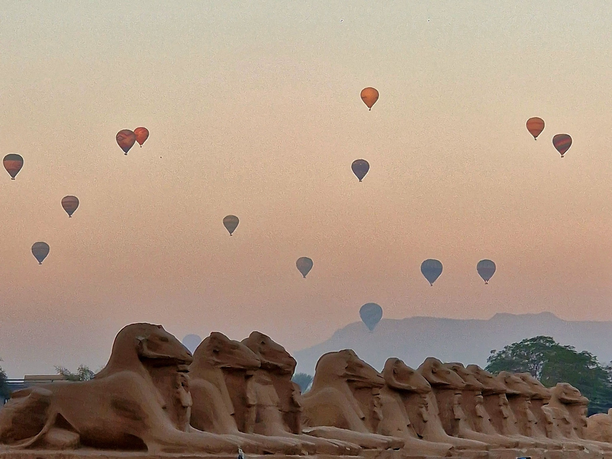 سماء الأقصر تشهد تحليق 75 رحلة تقل 1750 سائح من حول العالم