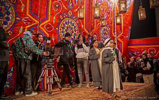 ناديا أثناء التصوير