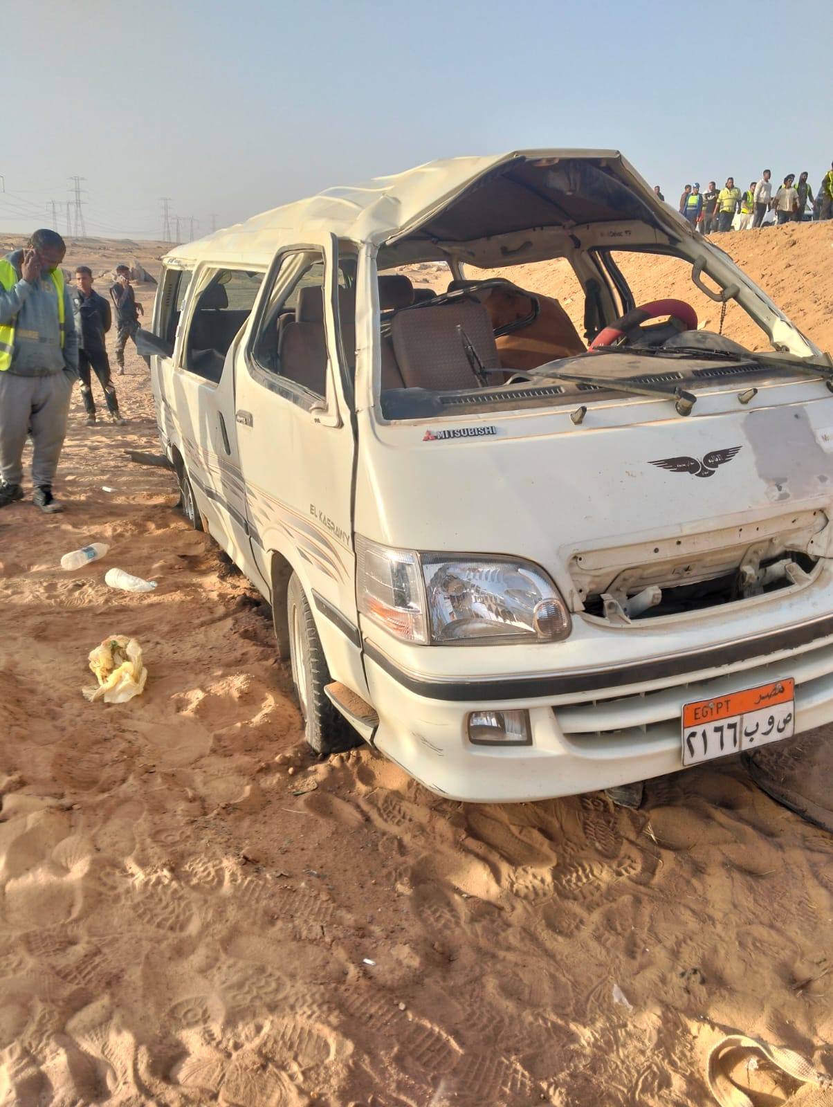 حادث تصادم على الطريق الصحراوى بأسوان (2)