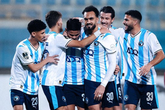 احتفال لاعبى بيراميدز