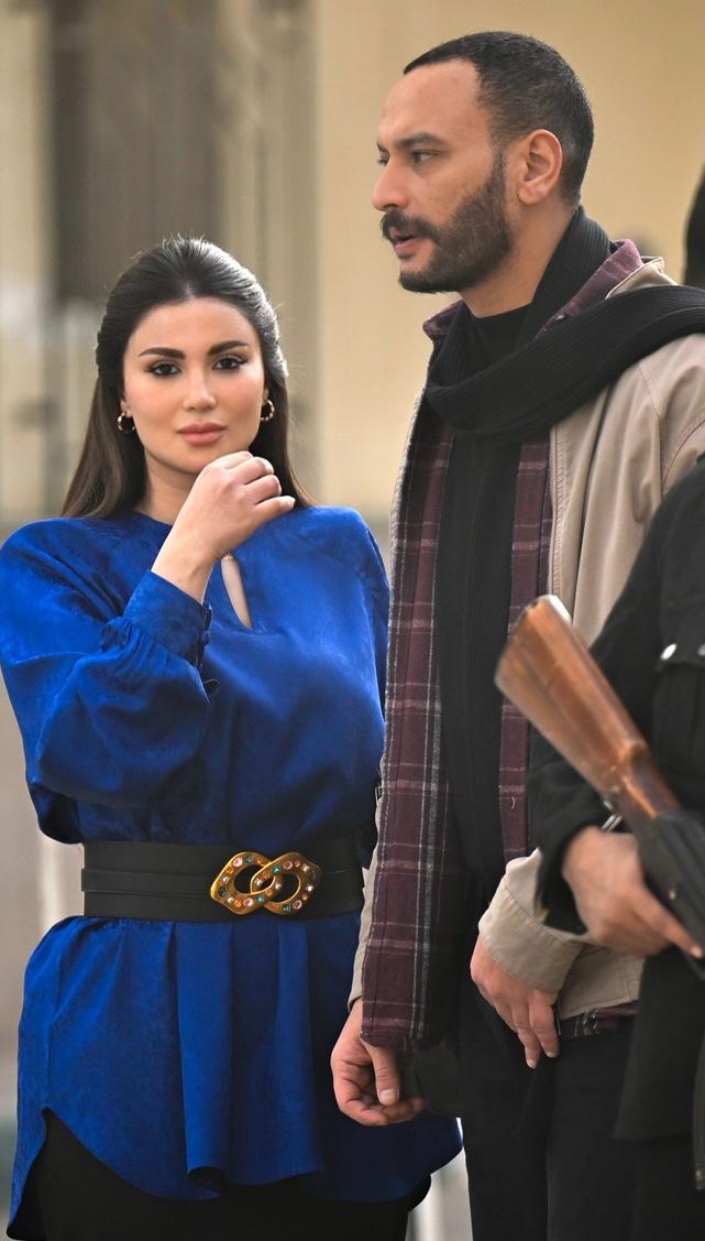 هدى الاتربي واحمد خالد صالح من مسلسل مناعة