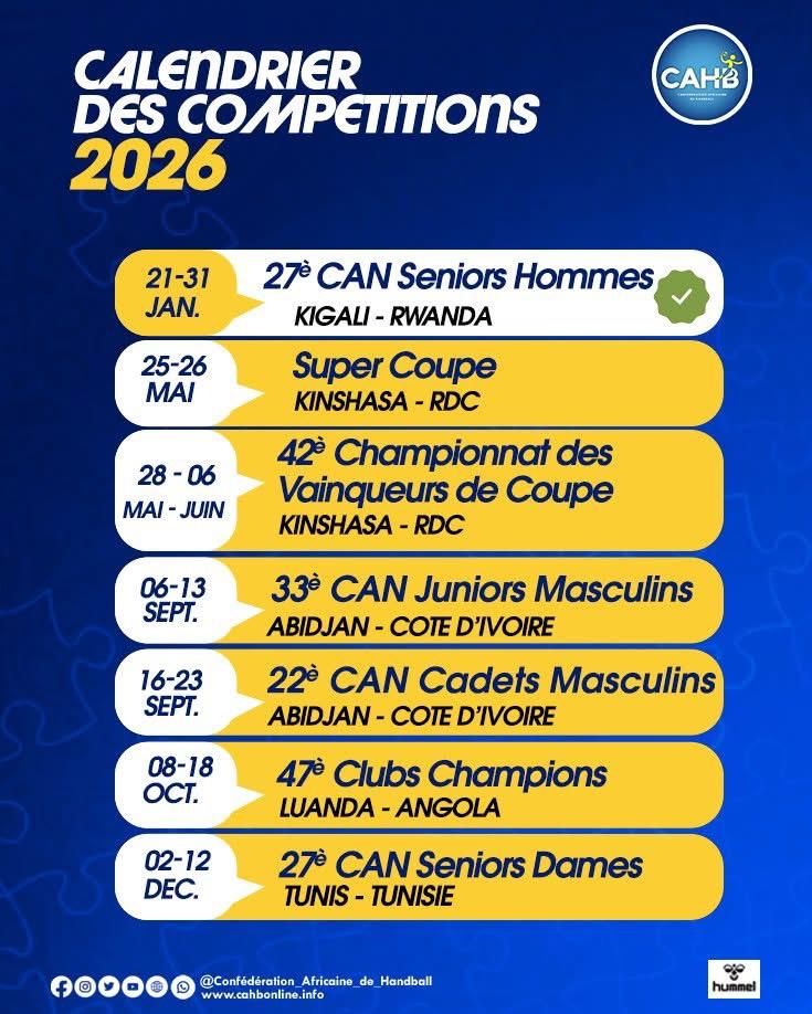 بطولات كرة اليد الأفريقية