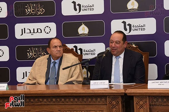 الشيخ أحمد نعينع خلال احتفالية الموسم الأول من دولة التلاوة