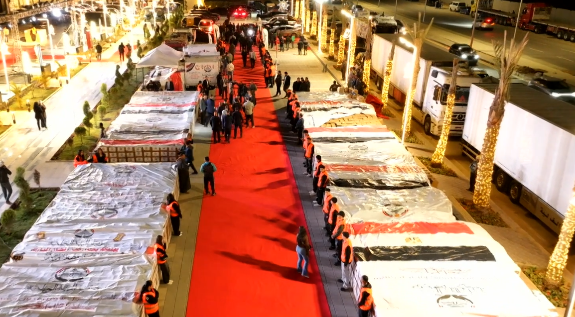 جانب من الكراتين و المساعدات