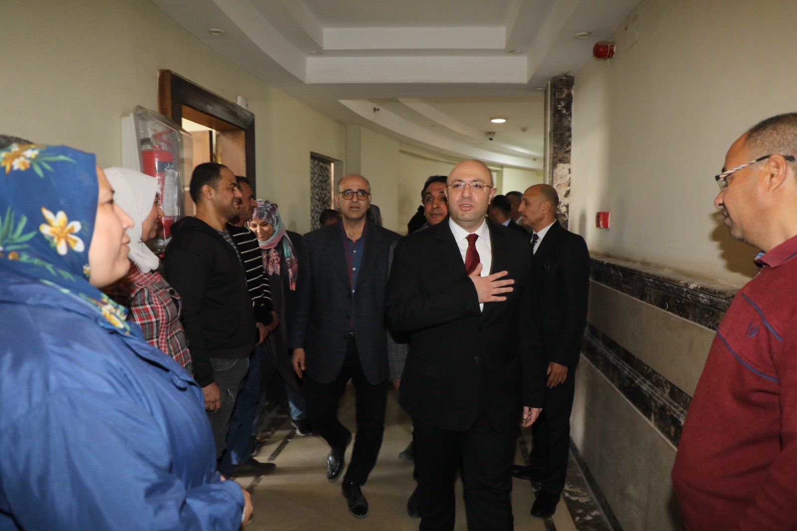 محافظ الفيوم يودع بنى سويف