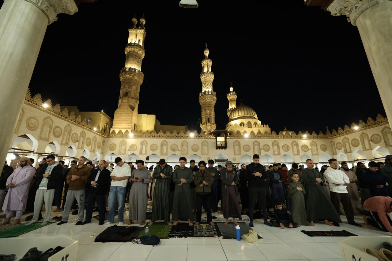صلاة التراويح فى مسجد الجامع الأزهر
