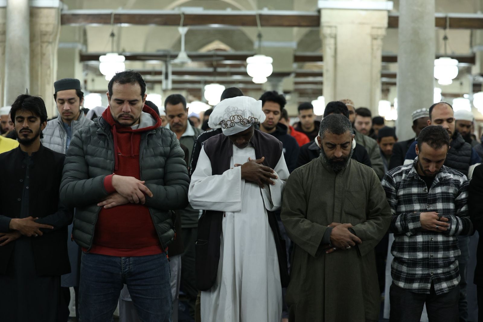 جانب من صلاة التراويح بالجامع الأزهر