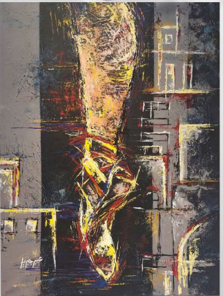 لوحة فنية لعبير جبريل