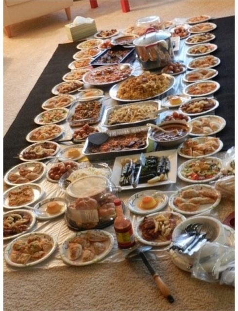 كثرة الاطباق تولد بواقى اطعمه يكون مصيرها القمامة