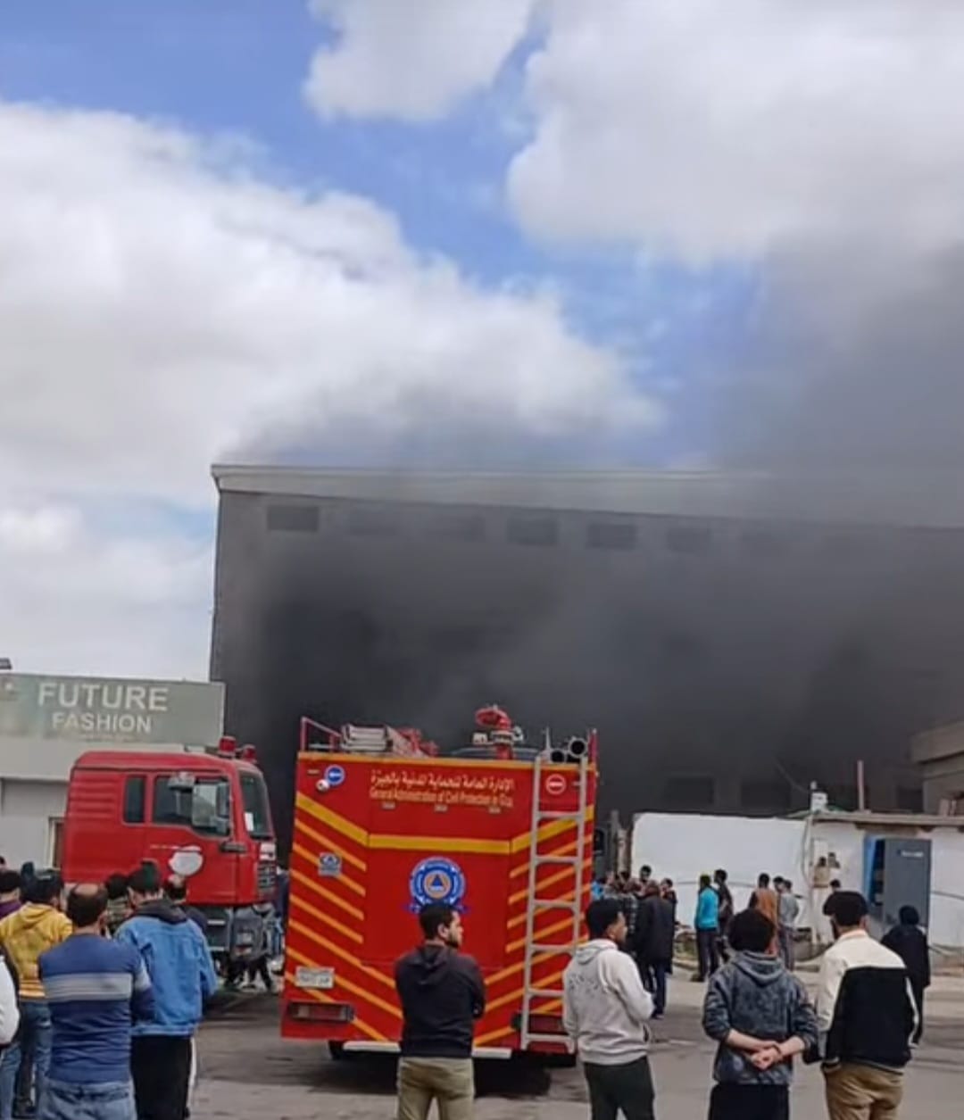 حريق مصنع ملابس