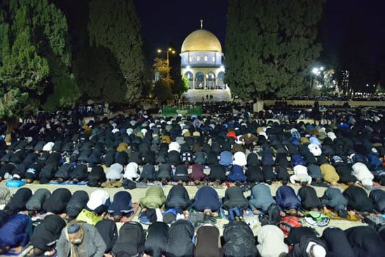 المسجد الأقصى يتزين بالمصليين المسجد الأقصى يتزين بالمصليين