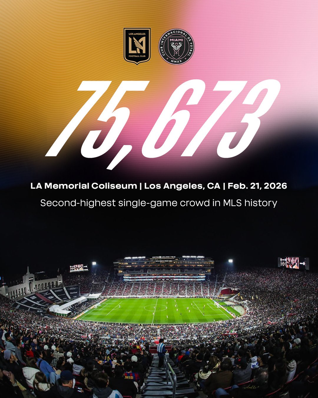 المباراة بين لوس أنجلوس وإنتر ميامي ستدخل في تاريخ الدوري الأمريكي