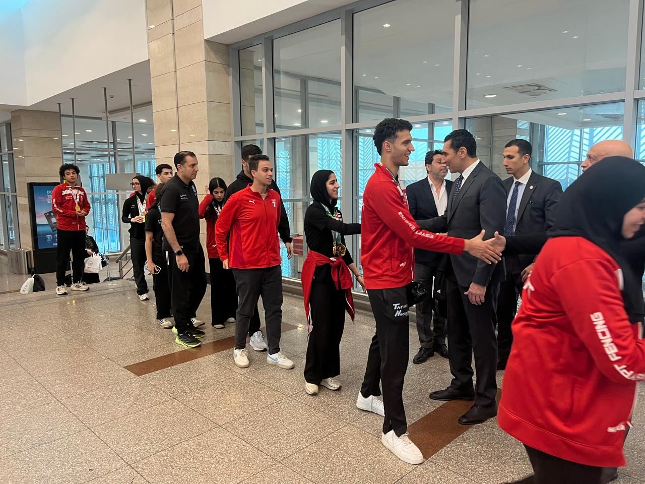 استقبال منتخب السلاح