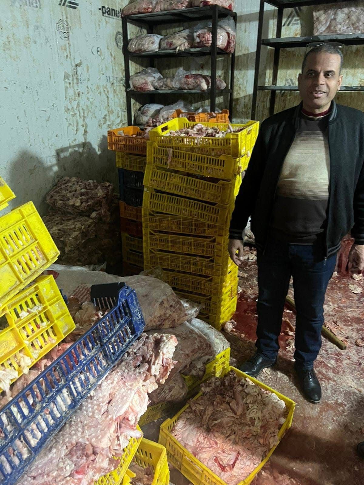 ضبط 42 طن مصنعات لحوم وأحشاء ورؤوس حيوانية ودواجن فاسدة فى الجيزة (3)