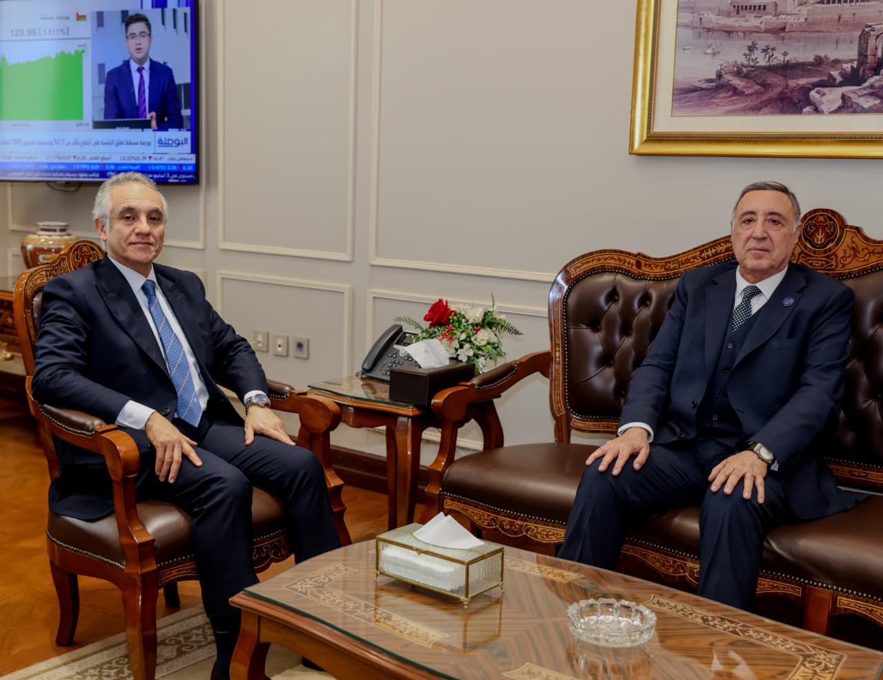 وزير العدل يستقبل رئيس المحكمة الدستورية العليا (1)