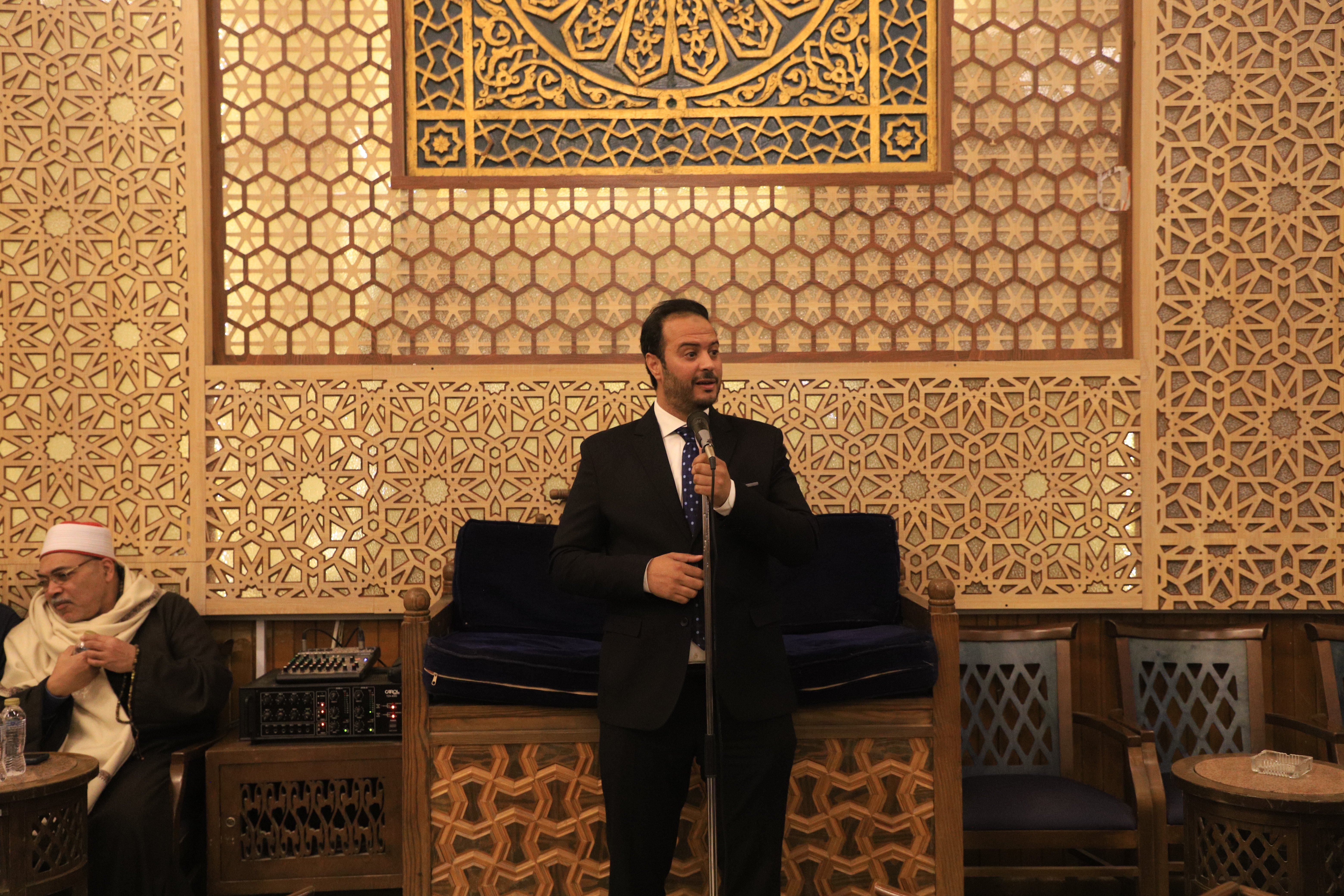 الداعية الإسلامى أحمد عصام يقدم خاطرة دعوية ودعاء فى عزاء الزميل محمود نصر (2)