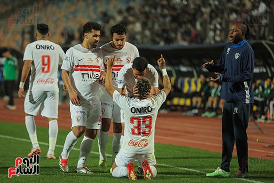 فريق الزمالك يحتفل بالهدف فريق الزمالك يحتفل بالهدف
