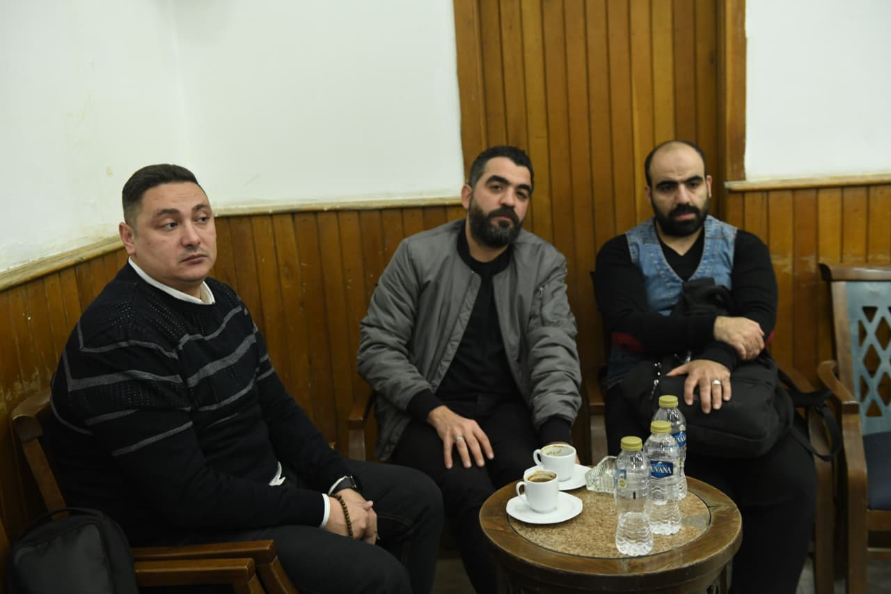 الزملاء فى عزاء محمود نصر