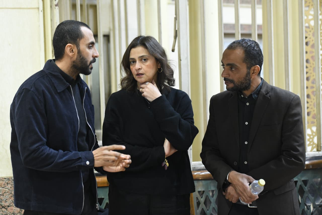 الكاتبة الصحفية علا الشافعى والكاتب الصحفى محمد أسعد