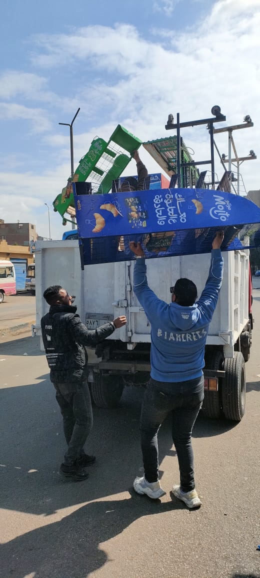 رفع 150 حالة إشغال خلال حملة بشوارع إمبابة (6)