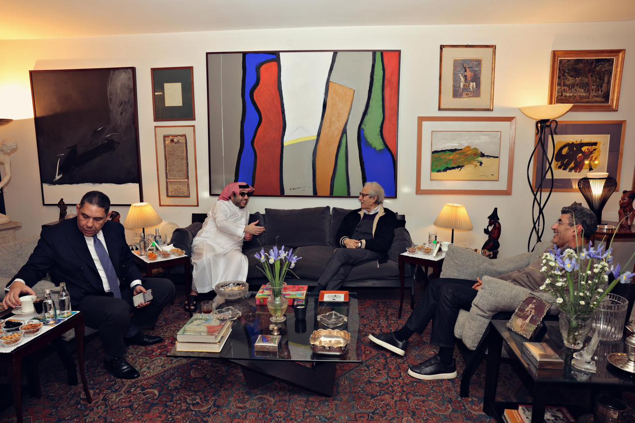 تركي آل الشيخ في زيارة خاصة لفاروق حسني بالقاهرة (4)