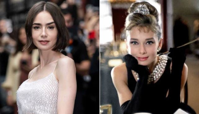 ليلي كولينز وأودري هيبورن