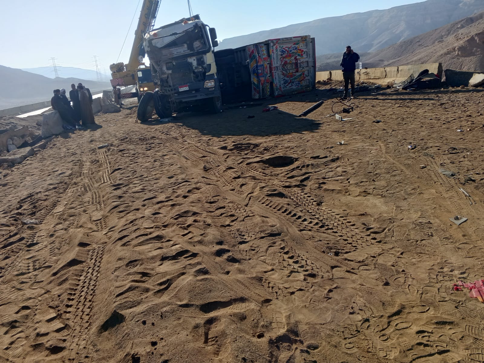 مكان الحادث على الطريق