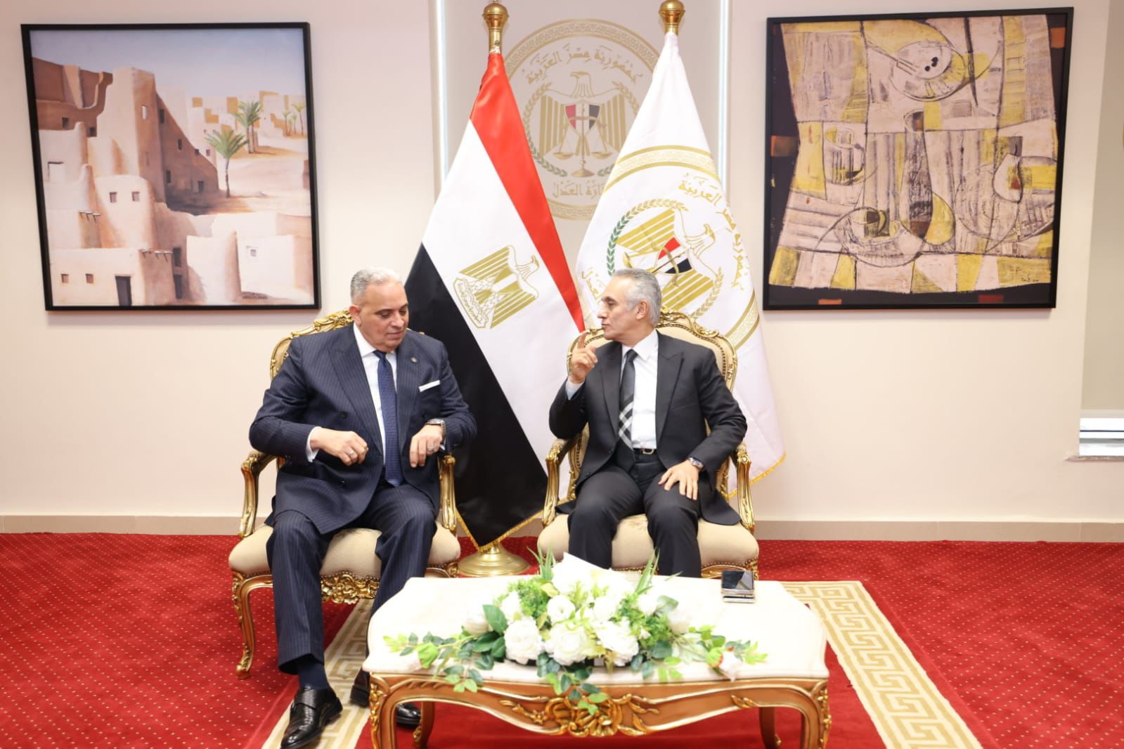 المستشار محمود الشريف والمستشار حسين قايد