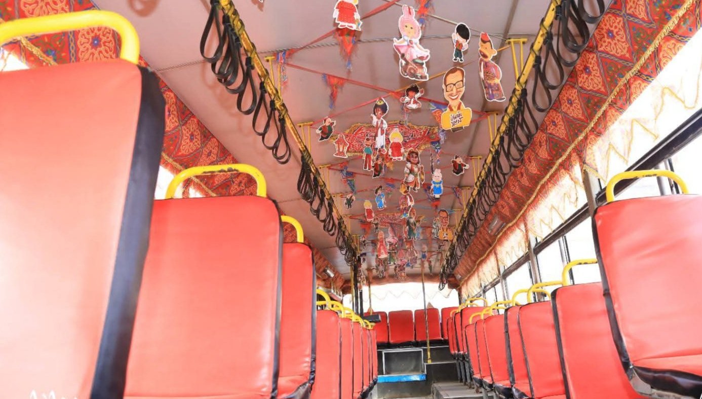 الاجواء الرمضانيه بالنقل العام