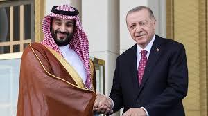 الأمير محمد بن سلمان بن عبدالعزيز آل سعود ولي العهد رئيس مجلس الوزراء السعودي مع الرئيس التركى رجب طيب أردوغان الأمير محمد بن سلمان بن عبدالعزيز آل سعود ولي العهد رئيس مجلس الوزراء السعودي مع الرئيس التركى رجب طيب أردوغان