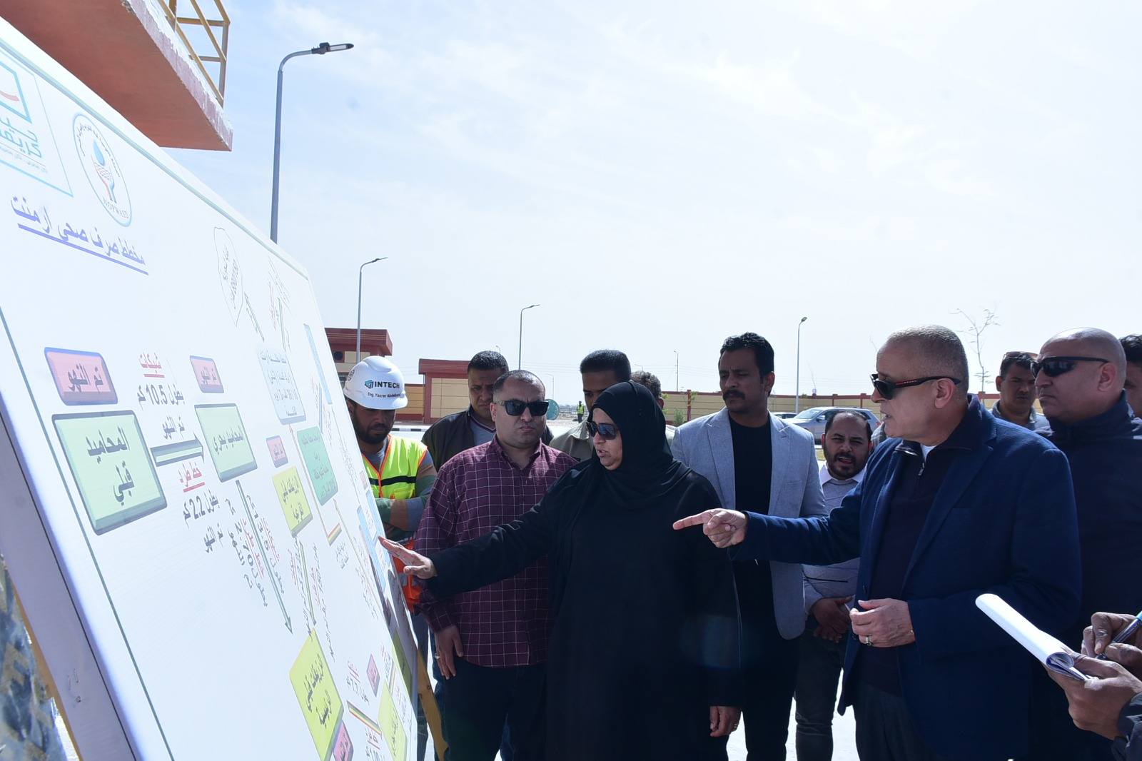 متابعة مشروعات الصرف الصحي بأرمنت ضمن مبادرة حياة كريمة