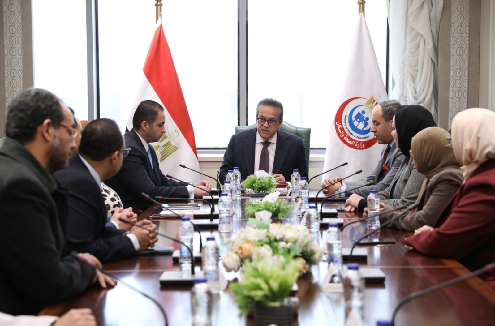 وزير الصحة خلال اللقاء