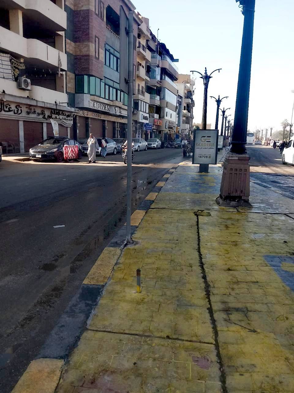 أعمال النظافة والتجميل بساحة أبو الحجاج والشوارع المحيطة عقب ختام المولد