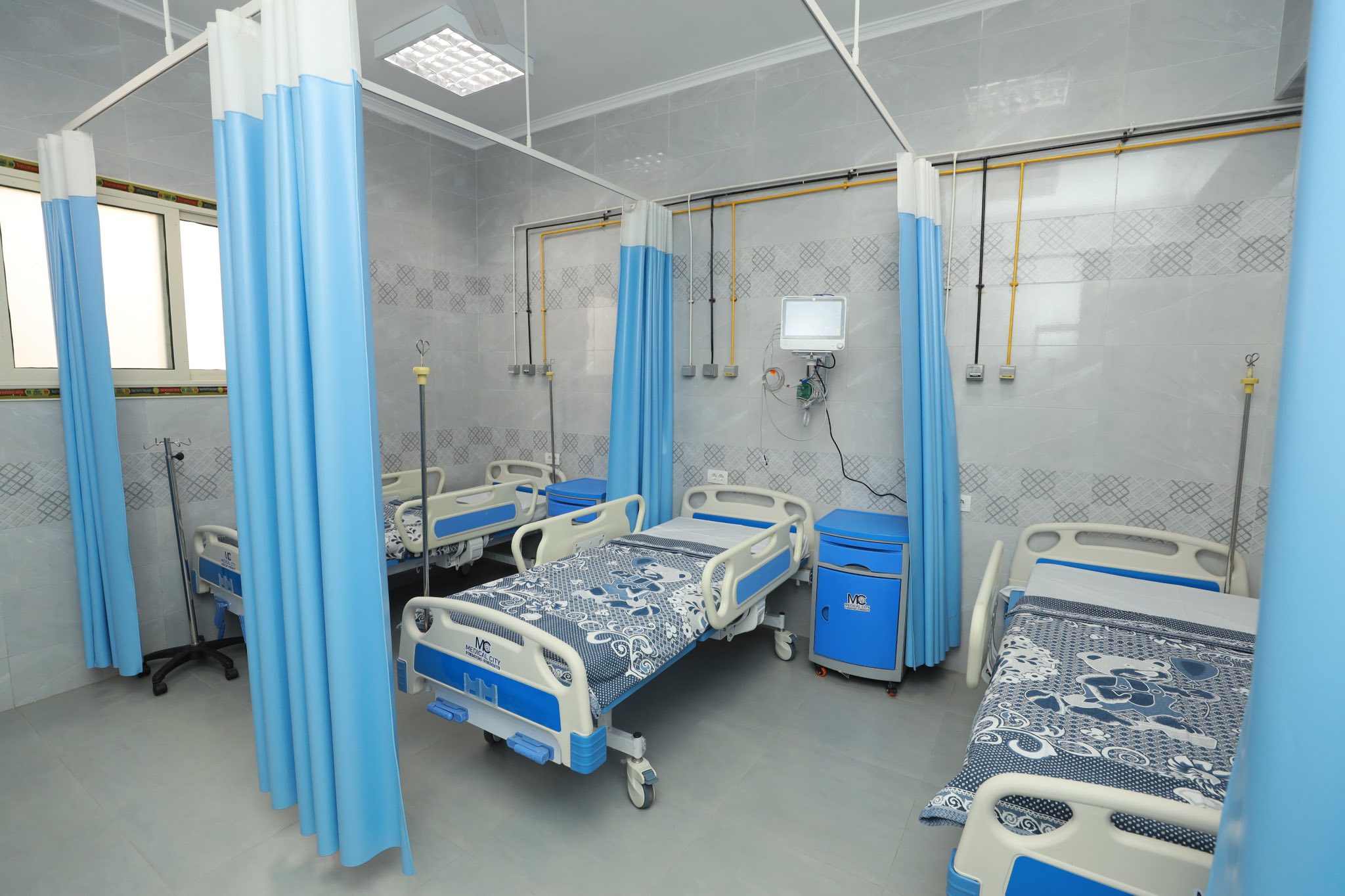 أحد حجرات المستشفى المطورة