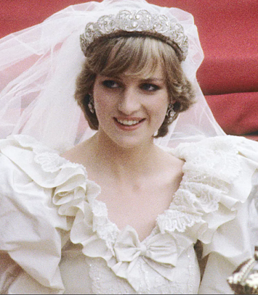 تسريحة زفاف الاميرة ديانا