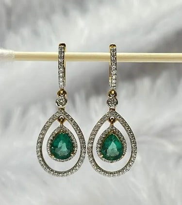 حلق بالاحجار الكريمة