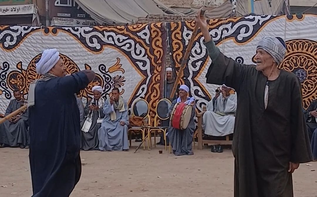 عميد لاعبي التحطيب في حلقة بقنا عميد لاعبي التحطيب في حلقة بقنا