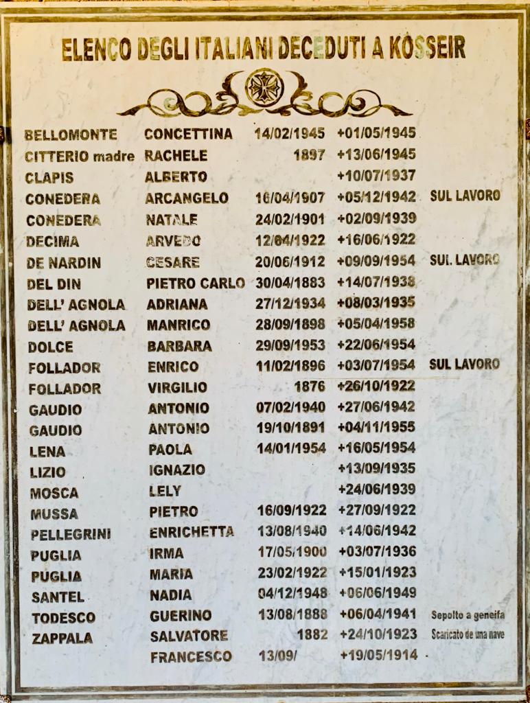 اسناء الايطاليون الذين دفنوا بالقصير