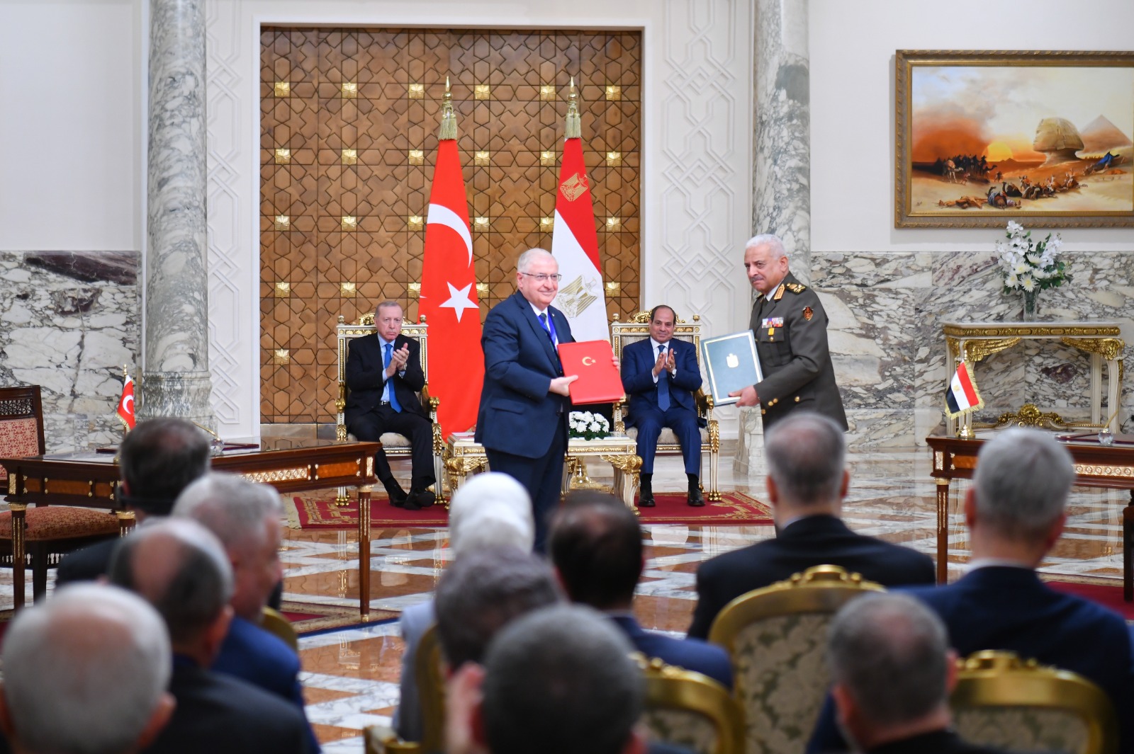 الرئيسان السيسي ونظيره التركي أردوغان (3)