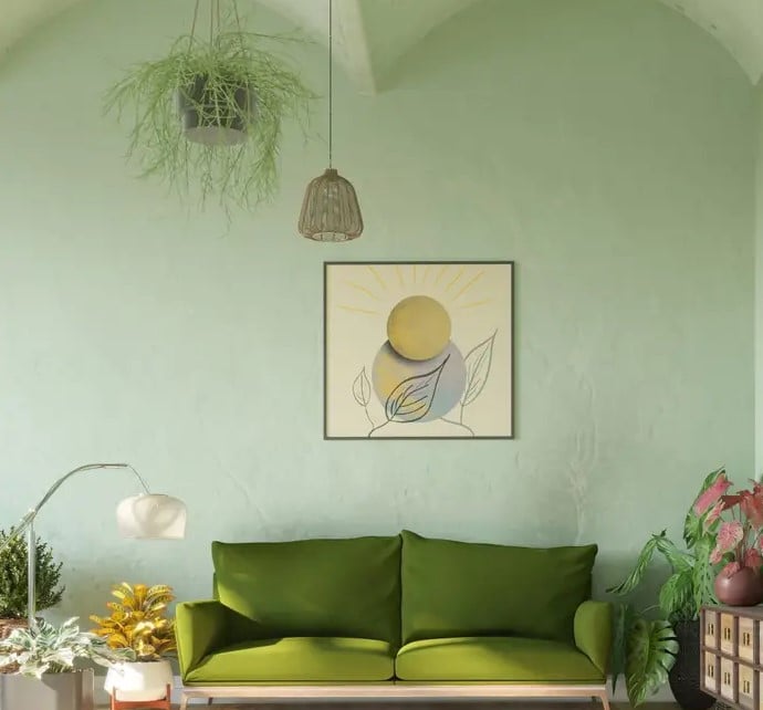 طلاء اللون الأخضر