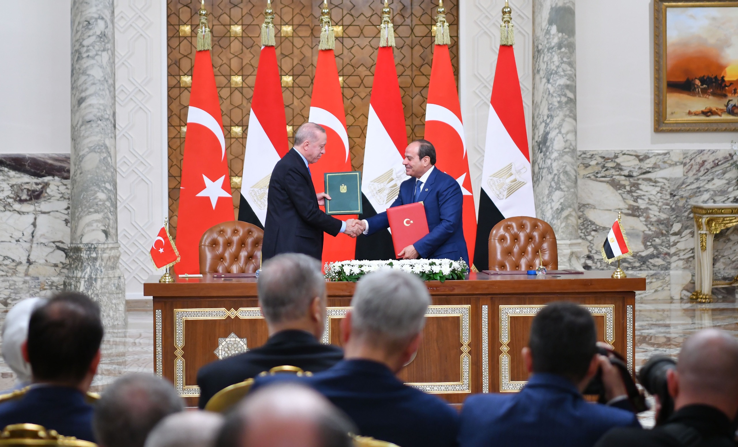 الرئيسان السيسي ونظيره التركي أردوغان (1)