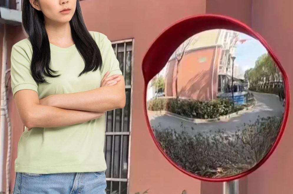 امرأة صينية تُعدّل مرآة مرور لتحسين طاقة المكان فتتسبب فى سلسلة من الحوادث