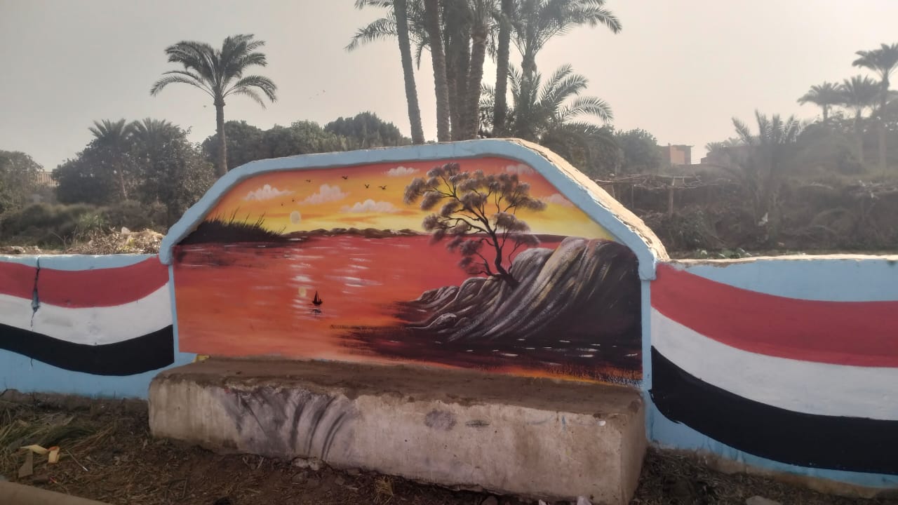 بدء تجميل مداخل قرى العياط والشوارع الرئيسية (3)