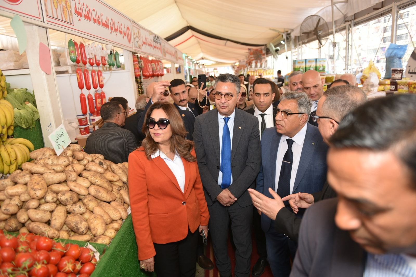 وزيرا التموين و والتنمية المحلية ومحافظ الدقهلية